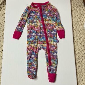 Posh Peanut Bamboo Lisa Frank Unicorn Markie Baby One Piece 3-6 month size